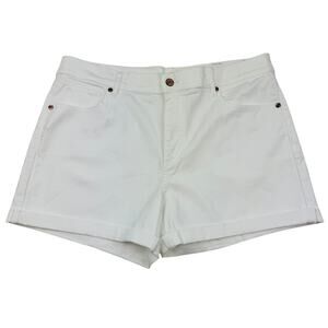 Loft White "The Roll" Stretch Classic Regular Fit Denim Shorts Women's Size 31